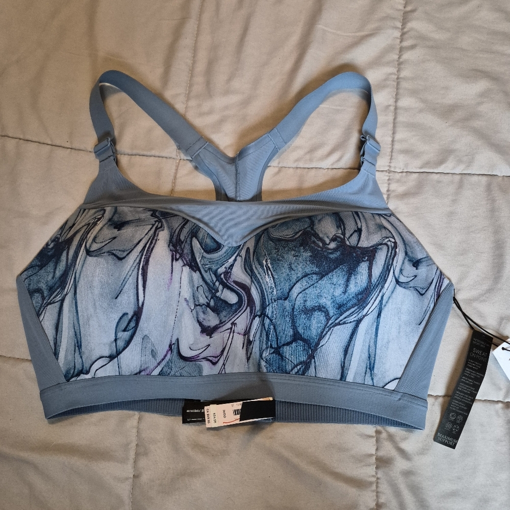 NWT Victoria's Secret Incredible Max Sports Bra, 36DD, Blue Marble High Impact